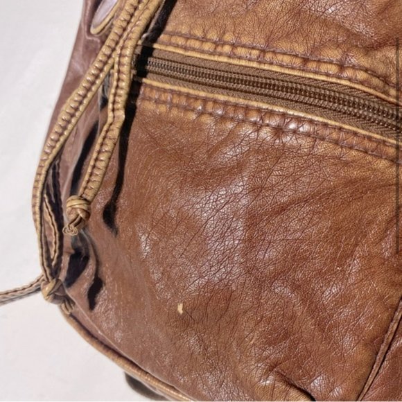 Vintage Y2K Mossimo Brown Faux Leather Backpack main image 13